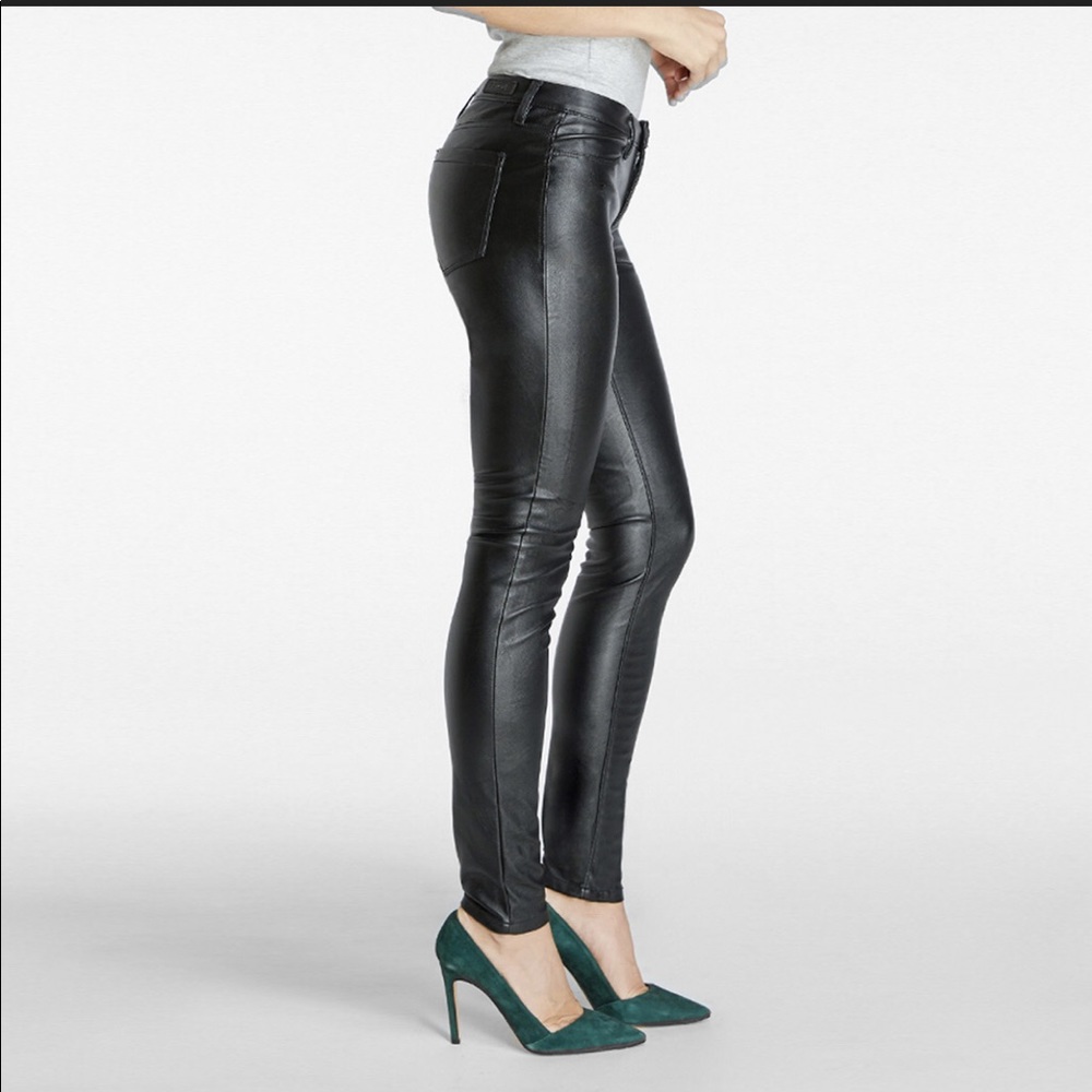 BlankNYC faux leather black jeans sz28